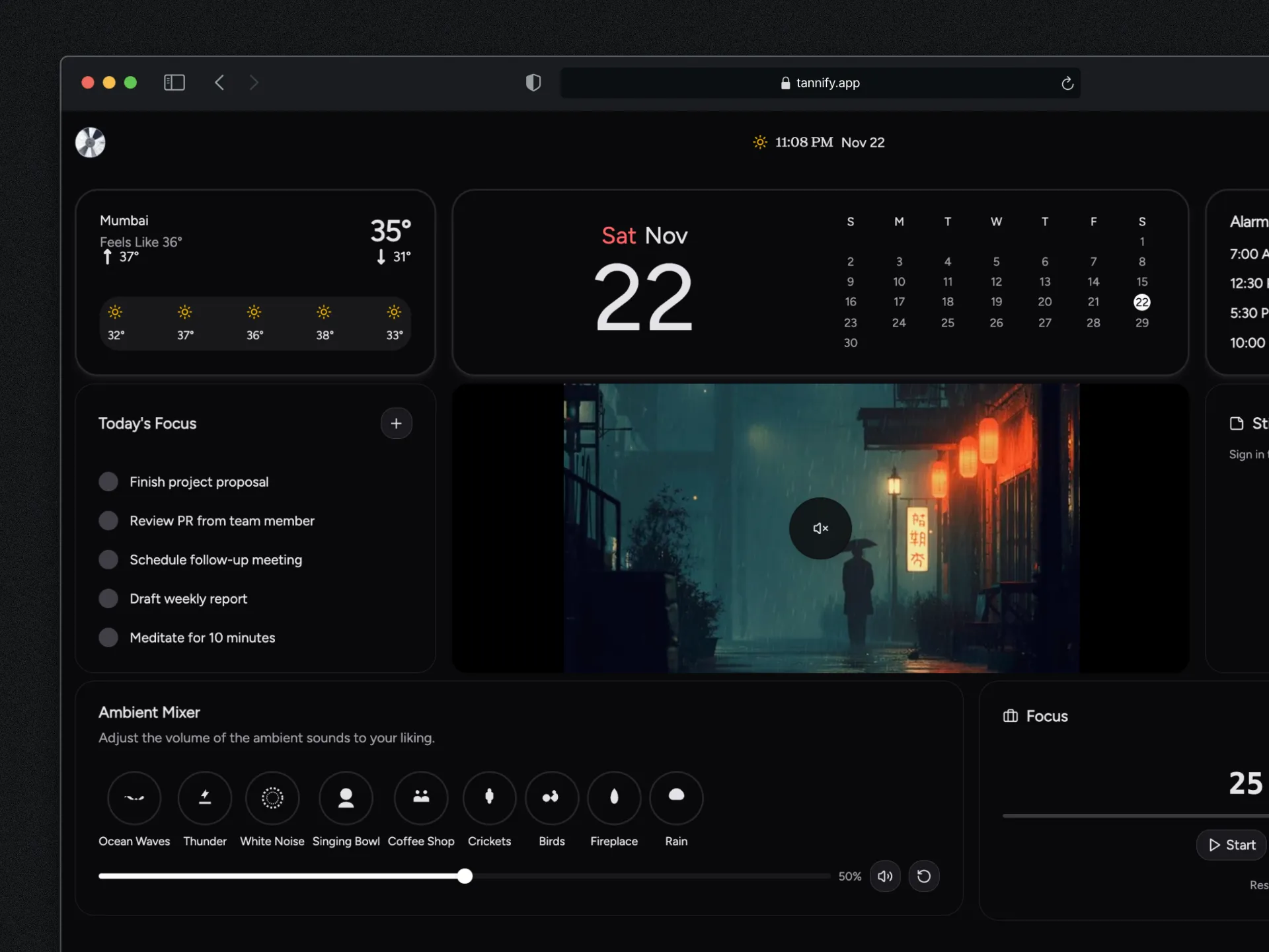 screenshot of Tannify project