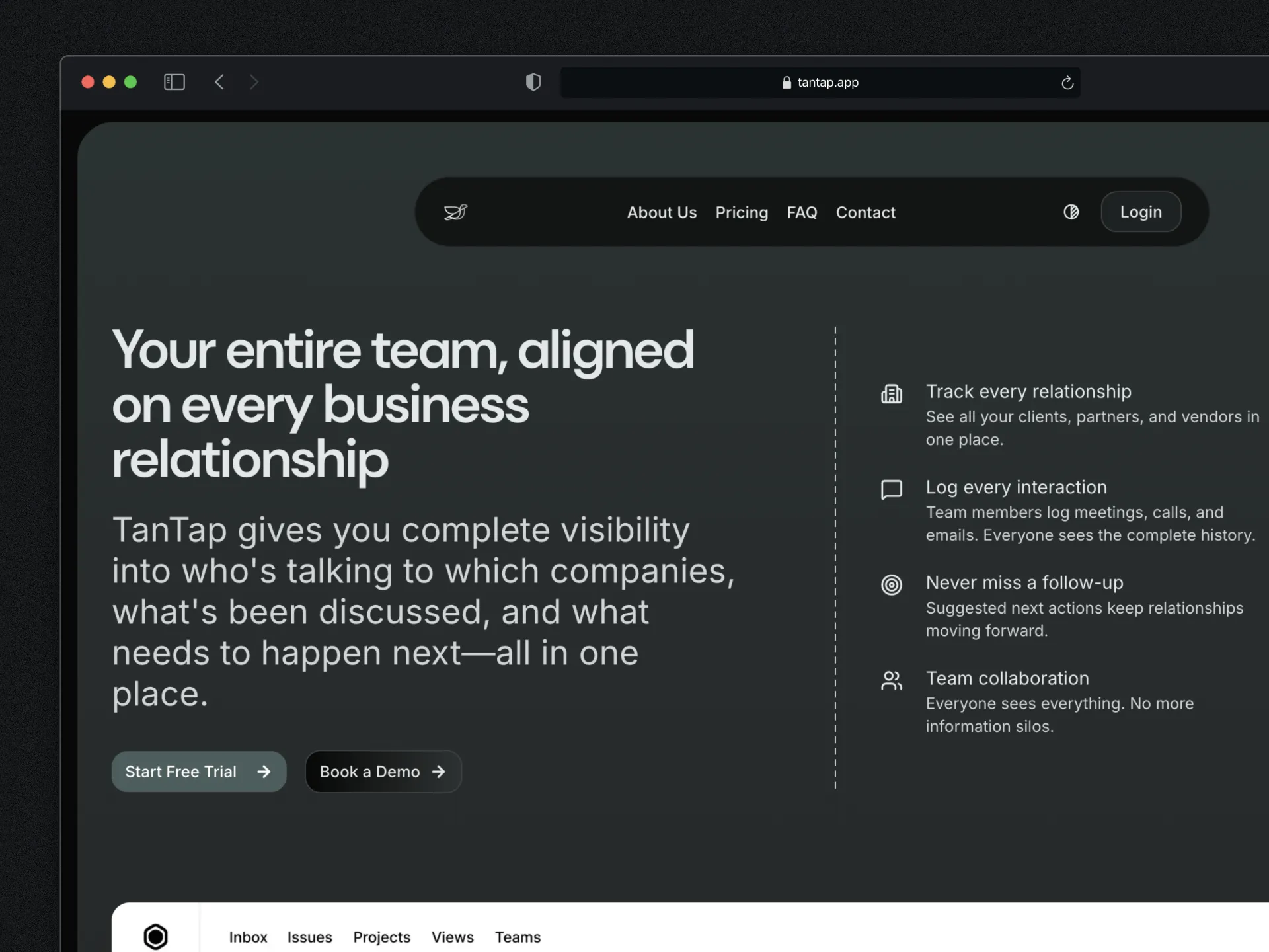 screenshot of Tantap project