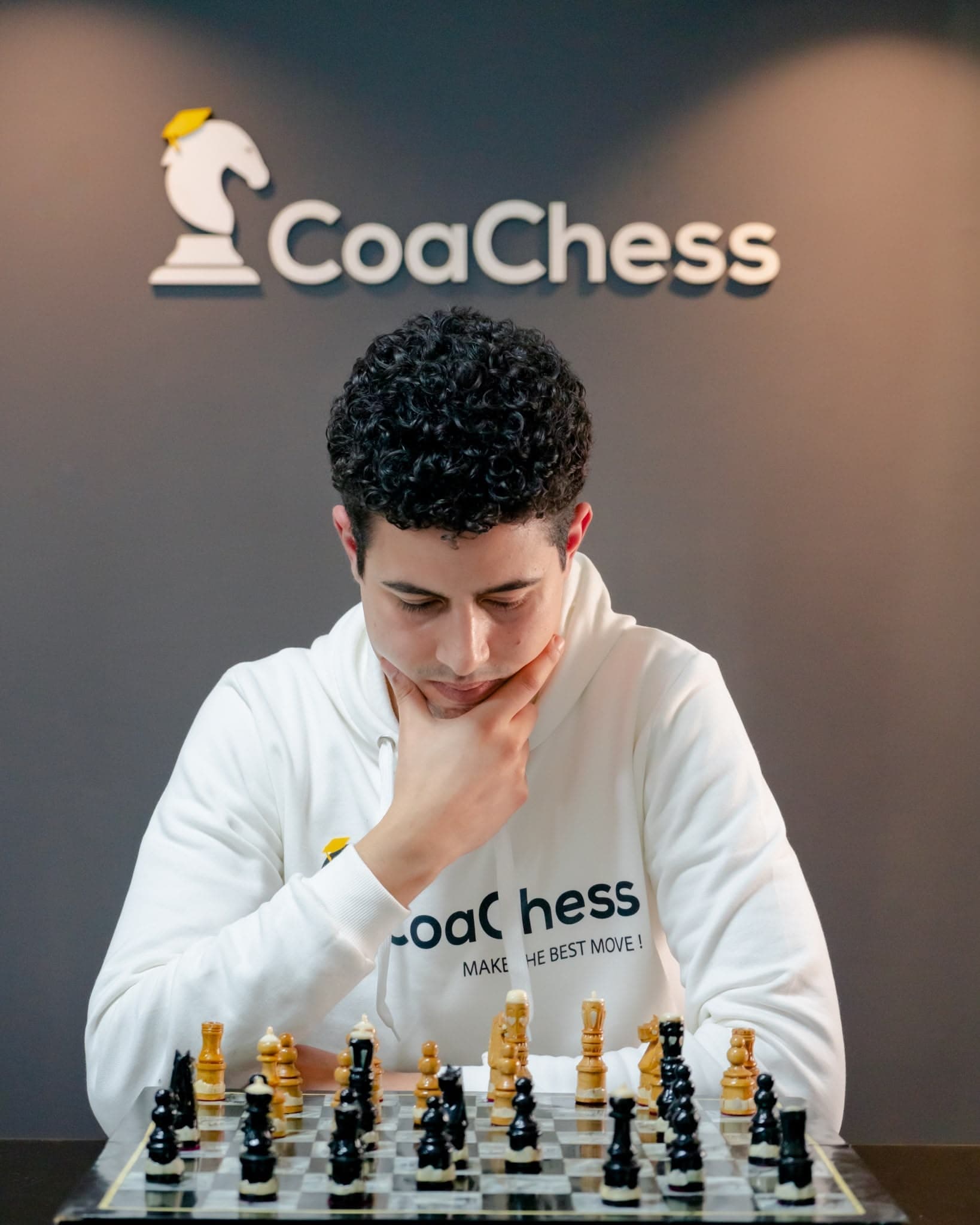 Wassim presenting his work