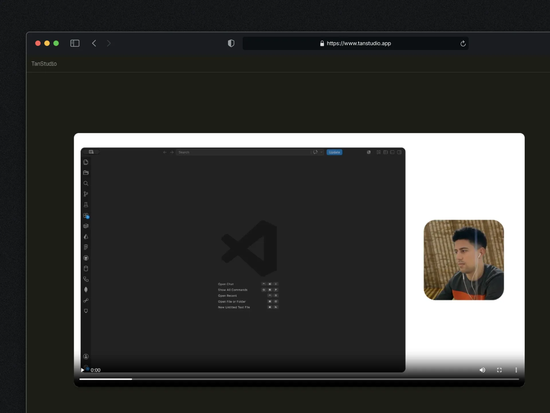 screenshot of TanStudio project