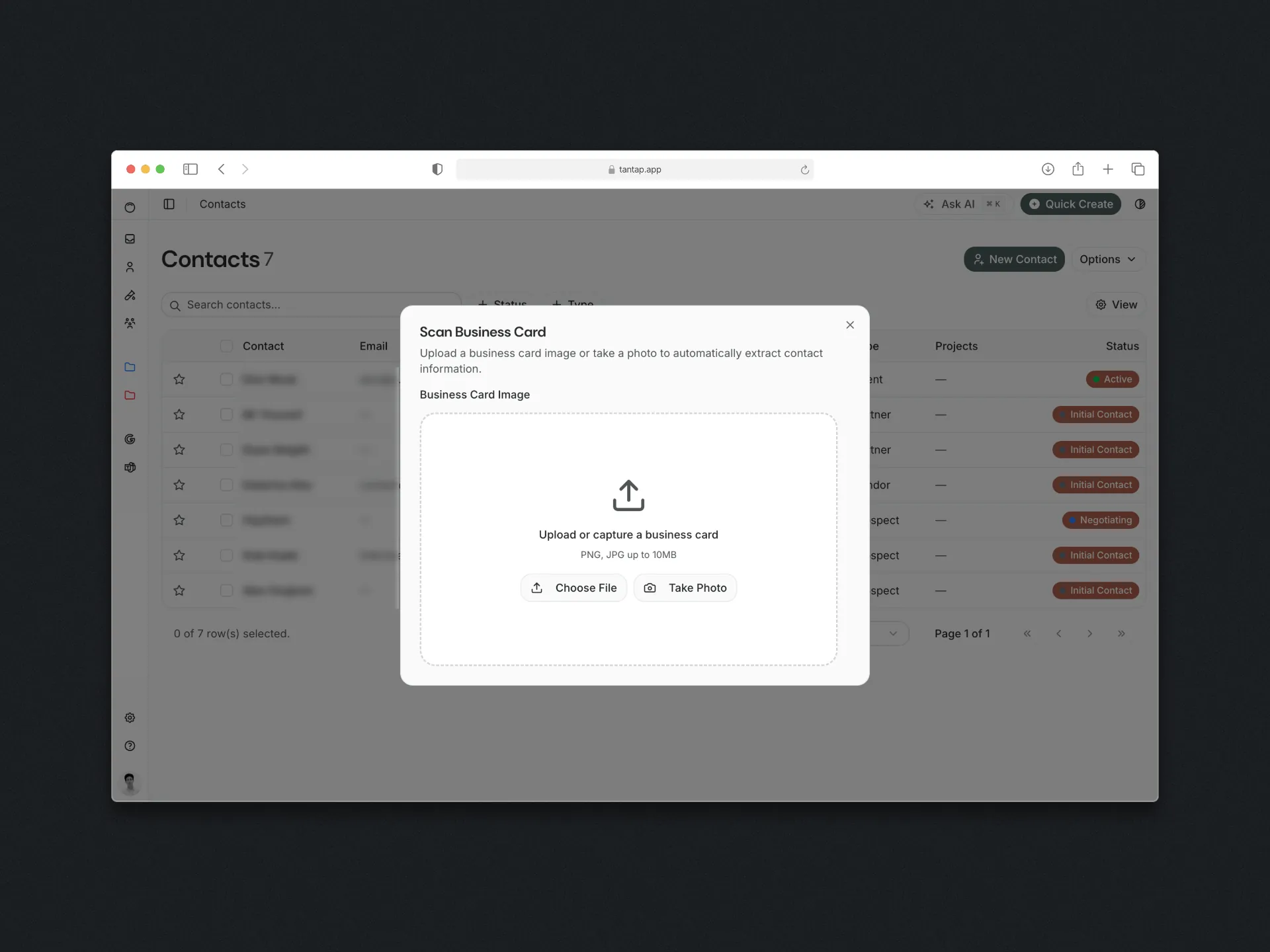 The AI "Quick Create" button and search interface.jpg
